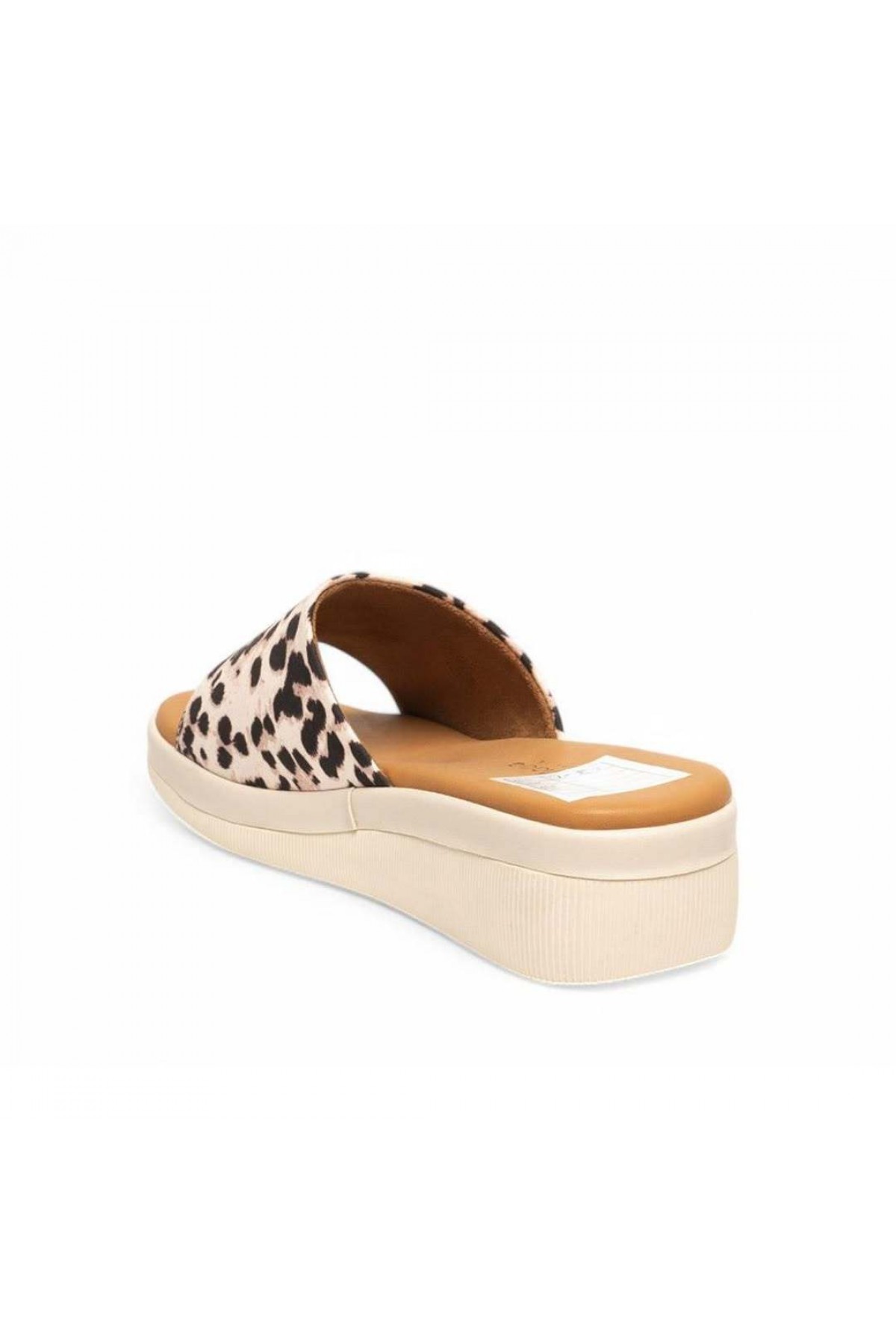 Günlük Terlik Cilt Leopar Bej