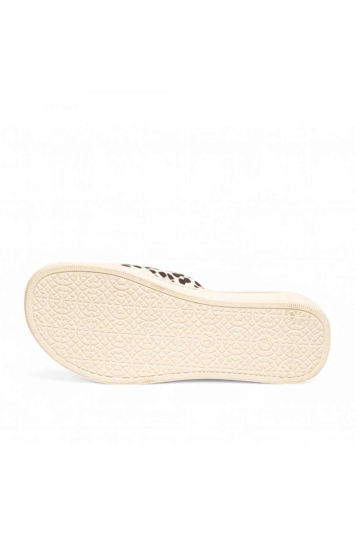 Günlük Terlik Cilt Leopar Bej